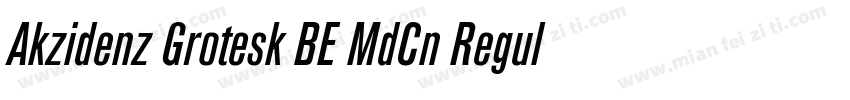 Akzidenz Grotesk BE MdCn Regular字体转换